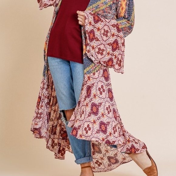 Boho Hippie Duster Kimono USA - Picture 10 of 11